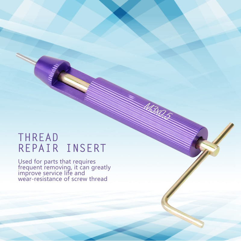 Thread Repair Kit, 50Pcs M3 Stainless Steel Coiled Wire Helicoil Screw Threaded Inserts Repair Sleeve Assortment Set