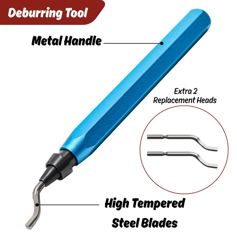 YOUEON Tubing Cutter Set, 6-Piece Copper Pipe Cutter Kit with Self-Tightening C-Shape Cutters (1/2", 3/4", 1"), Deburring Tool with 2 Extra Blades for PVC, Copper, and Aluminum Pipes