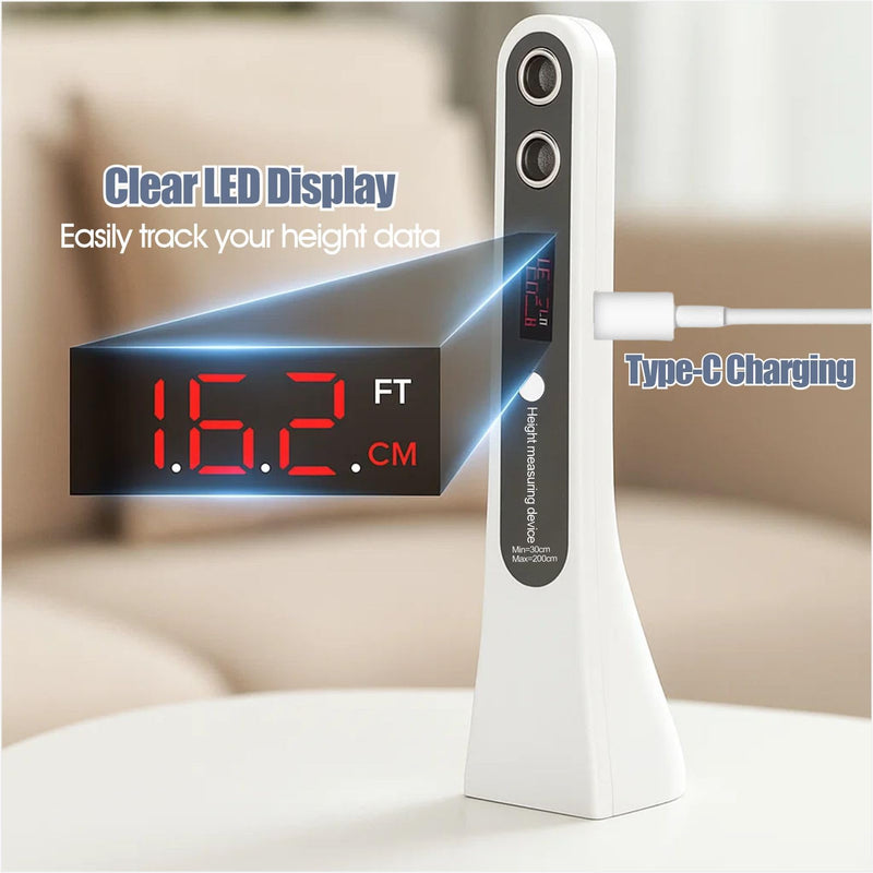 Portable Height Measurement - Handheld Ultrasonic Stadiometer for Boys and Girls, Digital Height Measuring Tool Scale for Kids Adults Home School Clinic Growth Tracking