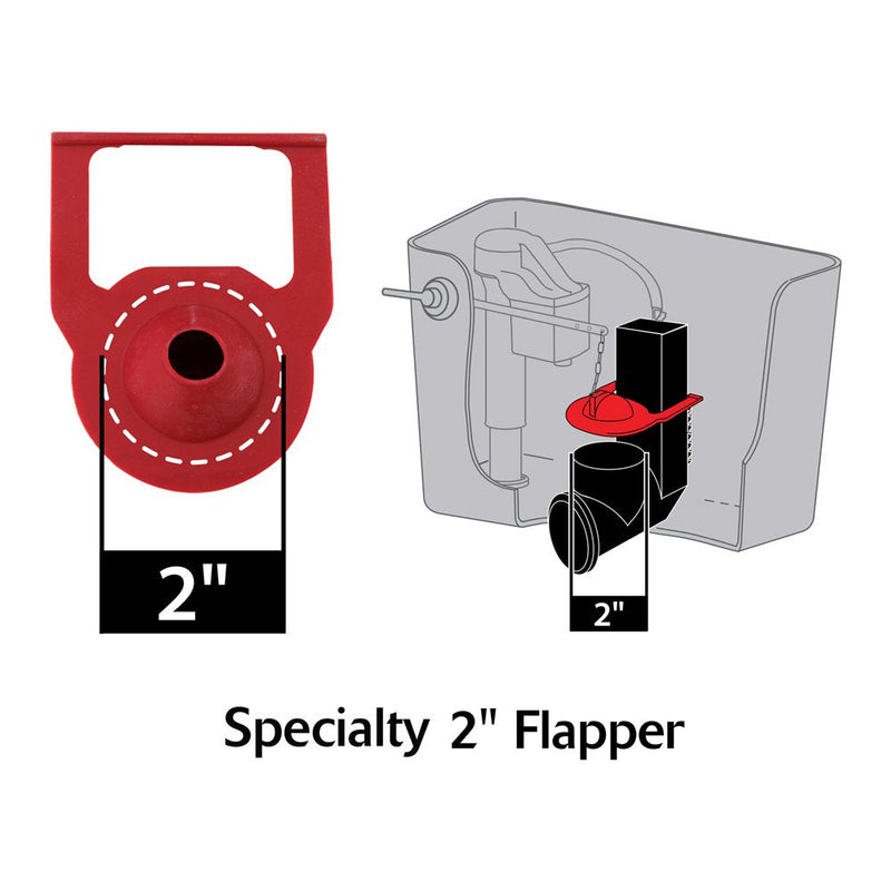 Korky 2011BP Hinge Flapper For Kohler Toilet Repairs - Replaces Kohler Parts 84995 and 1000490 - Made in USA, Red 1 Count (Pack of 1)