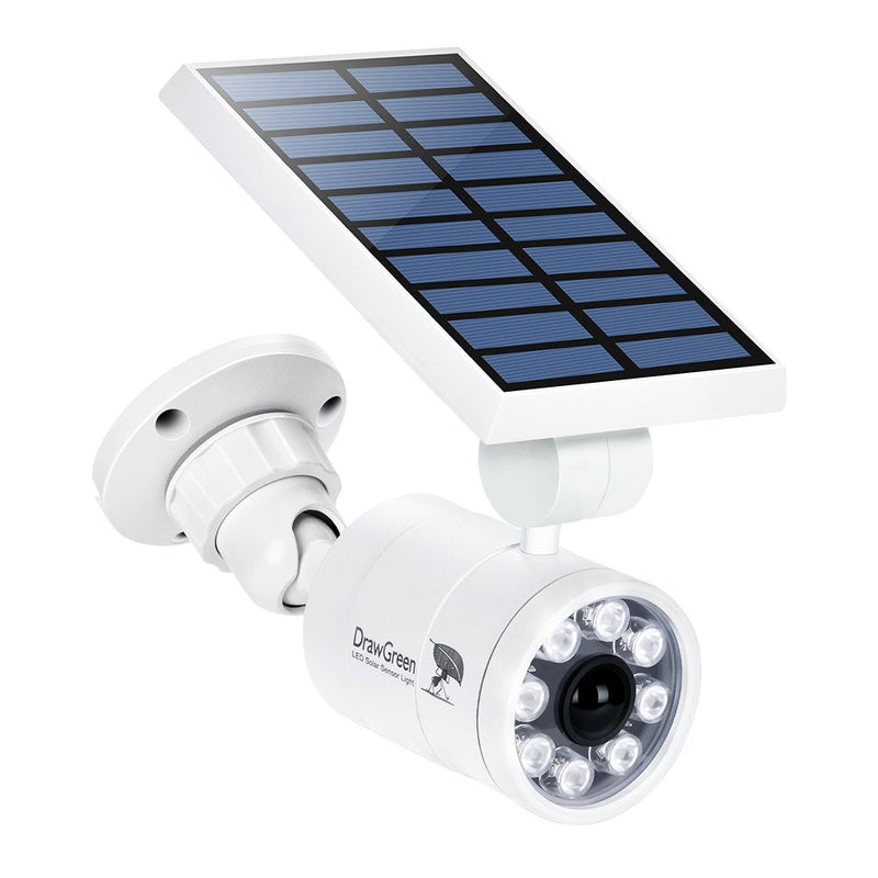 Solar Motion Lights Waterproof Metal Body, 1400-Lumen 9-Watt(130W Equiv.), Solar Powered Flood Security Spotlights for Outside Porch Post Yard Path Deck Fence Wall, 100-Week 100% Free Replacement White