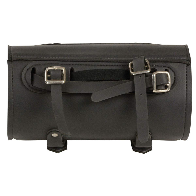 Milwaukee Leather MP8520 Black Small PVC Motorcycle Windshield Tool Bag with Buffalo Nickel Snaps - One Size