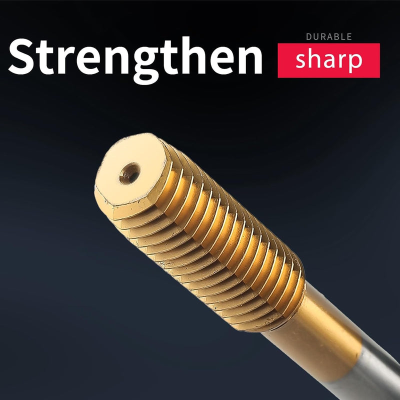 7Pcs Cobalt Forming Tap Set – 1/4-20, 1/4-28, 5/16-18, 5/16-24, 3/8-16, 3/8-24, 7/16-14 Inch Thread – Chipless Forming Design DRINYOUNG (Thread Forming Taps, 7pcs) Thread Forming Taps