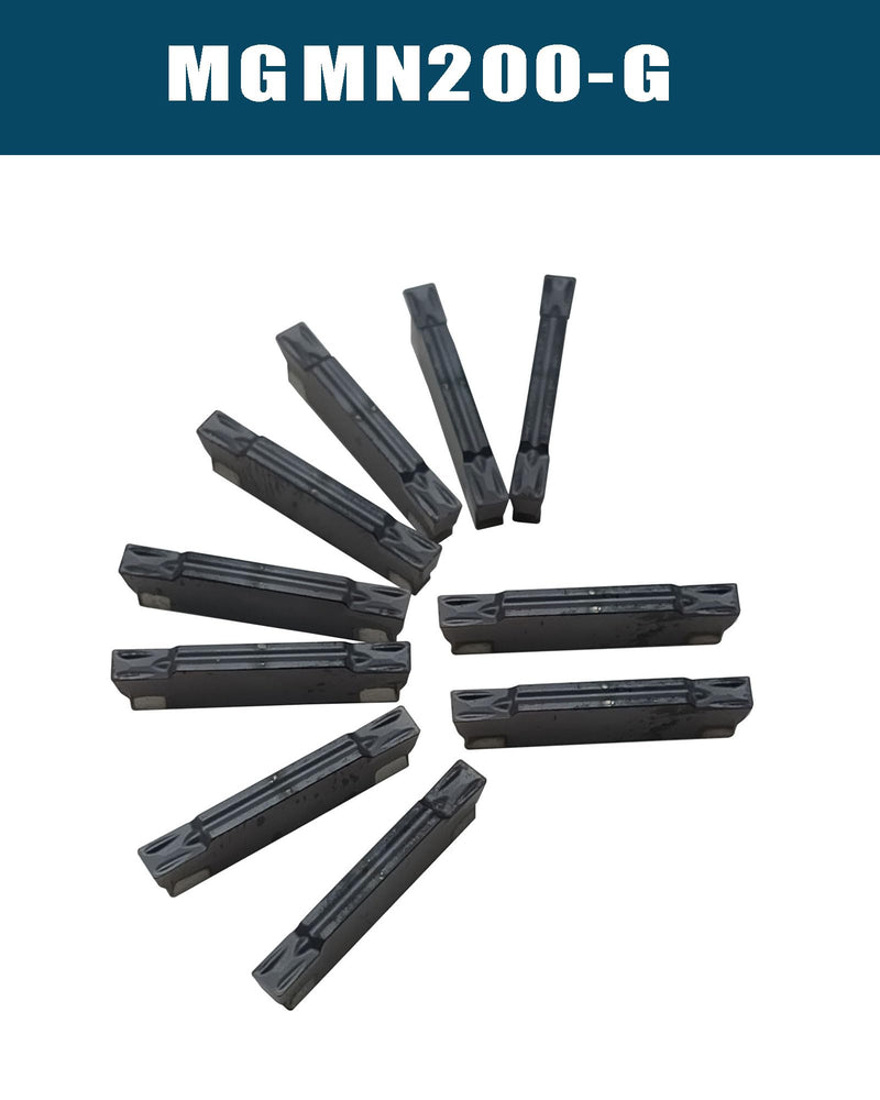 1pc 1/2In Shank MGEHR1212-2 High Quality Lathe Grooving Cut-Off Parting Tool Holder with 10pcs MGMN200 Indexable Grooving Inserts for Steel, Stainless Steel (MGEHR1212-2+ MGMN200) MGEHR1212-2+ MGMN200