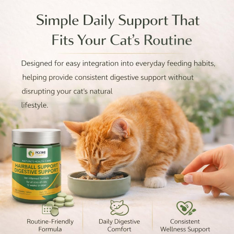 Hairball Relief Chews Tablets for Cats & Dogs Hairball