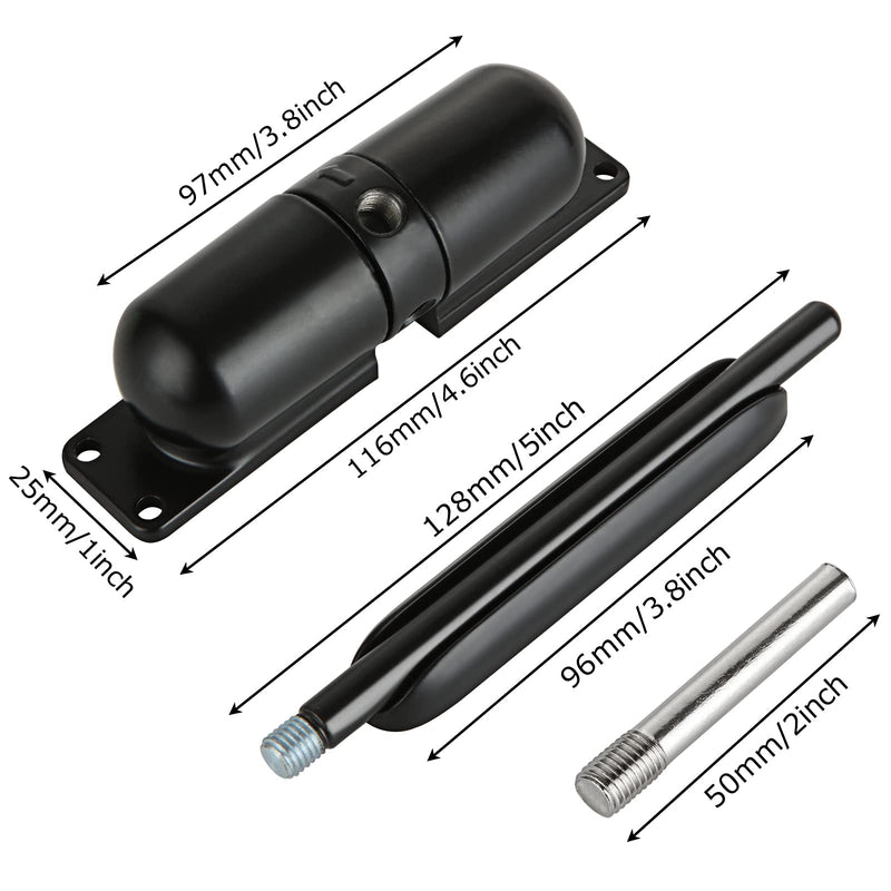 2 Pack Safety Spring Door Closers 4-1/4 inch Automatic Door Closer Residential, Auto Door Closer Adjustable Closing Door Hinge to Convert Hinged Doors to Self-Closing, Black