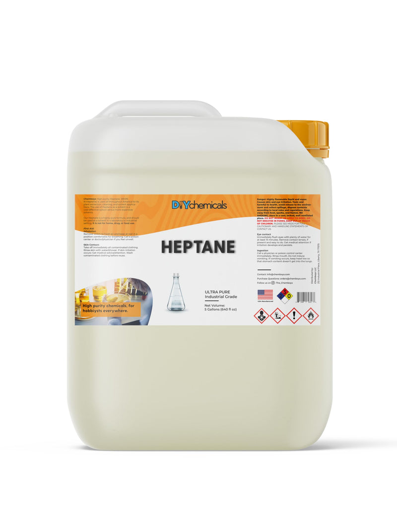 N-Heptane – High Purity Laboratory Grade Heptane Industrial Nonpolar Solvent for Cements, Ink, Botanical Plant Extraction by DIYChemicals (1 Quart (32 fl oz)) 1 Quart (32 fl oz)