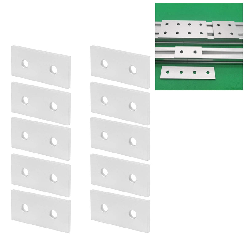 10Pcs Joining Plate Aluminum Flat Connecting Reinforcement Vertical Connection Tool Flat Straight Corner Brace Plates(4040)