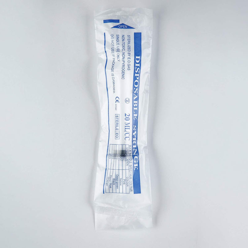 10 Pack Plastic Syringe Liquid Measuring Syringes Without Needle for Epoxy Resin, Craft, Scientific Labs, Feeding Pets Animals, Oil or Glue Applicator (20 ML) 20 ML