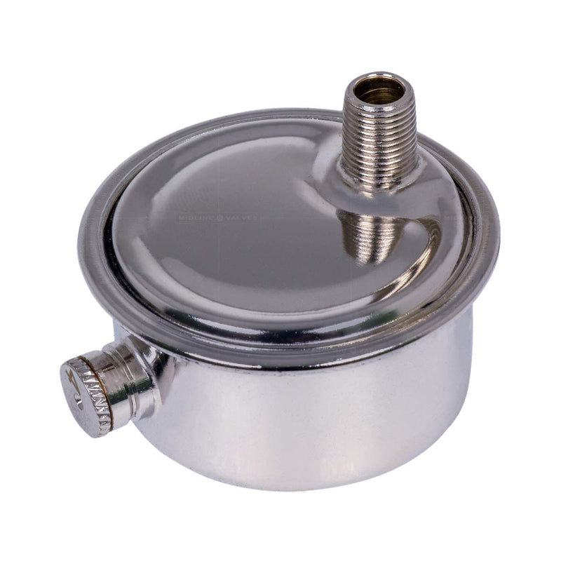Midline Valve HBW-4B18-5 Steam Air Vent #4 Heat Regulator Valve; Angle Mount; 1/8 in. NPT; Chrome Plated Steel (5 Pack) #4 Heat Angle Mount