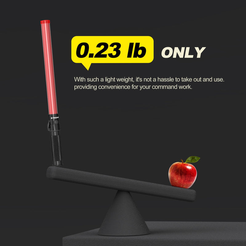 4 Pack 21 Inch Traffic Wand, Air Traffic Control Wand with 3 Flashing Modes, LED Multifunction Traffic Safety Baton for Airport, Parking, Car Directing Red 4 Pack