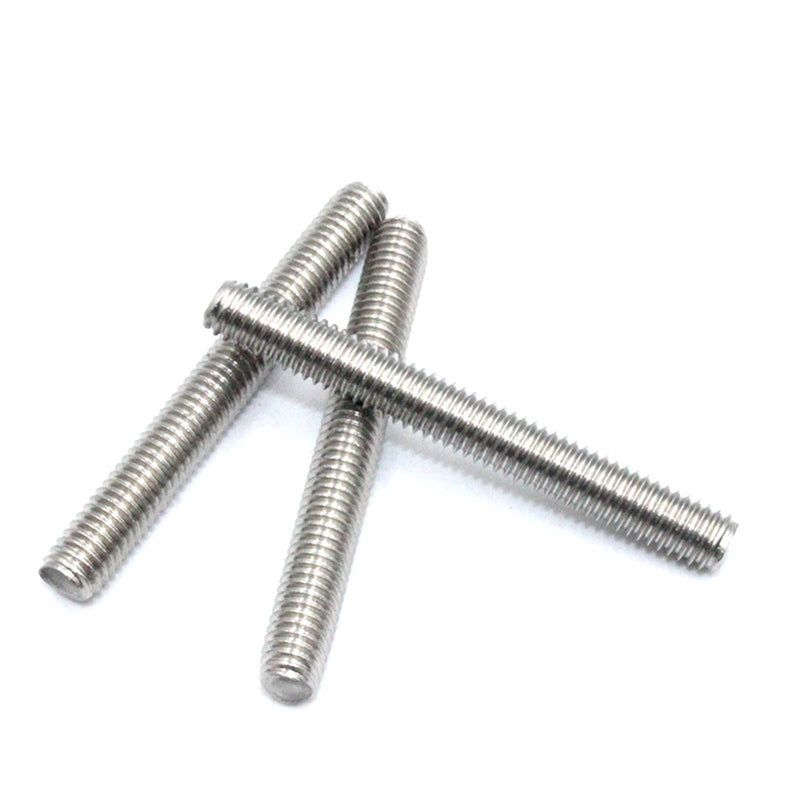 Pack of 10 M8 x 100mm Length 304 Stainless Steel Fully Threaded Rod Bar Studs Silver Tone