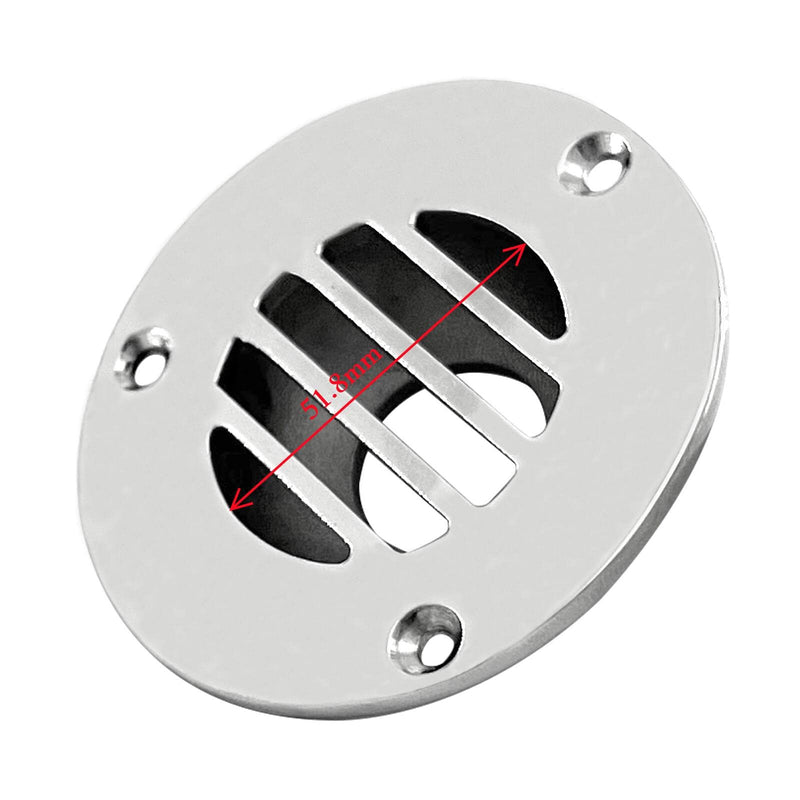1/2 Pack Marine Grade Stainless Steel 316 Cut Out Boat Floor Deck Drain Drainage Hardware Replacement Accessories for Boat Yacht Deck W/Screws 1
