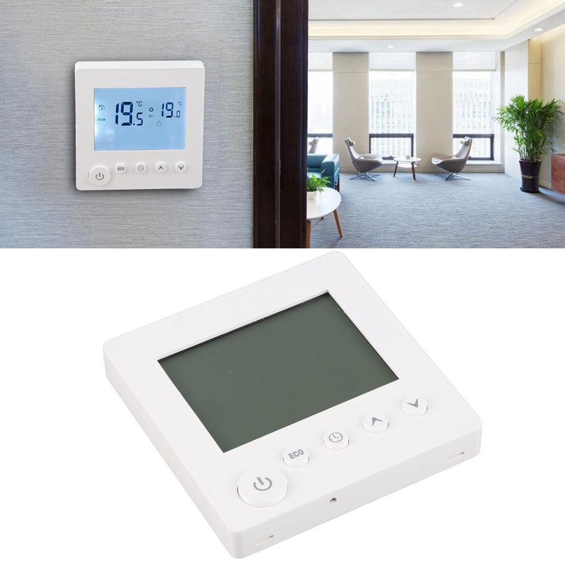 Smart Thermostat LCD Controller, Nonprogrammable 16A Temperature Control for Electric Heating Home Floor Heating ABS Keypad Radiator Thermostat with Clear Display