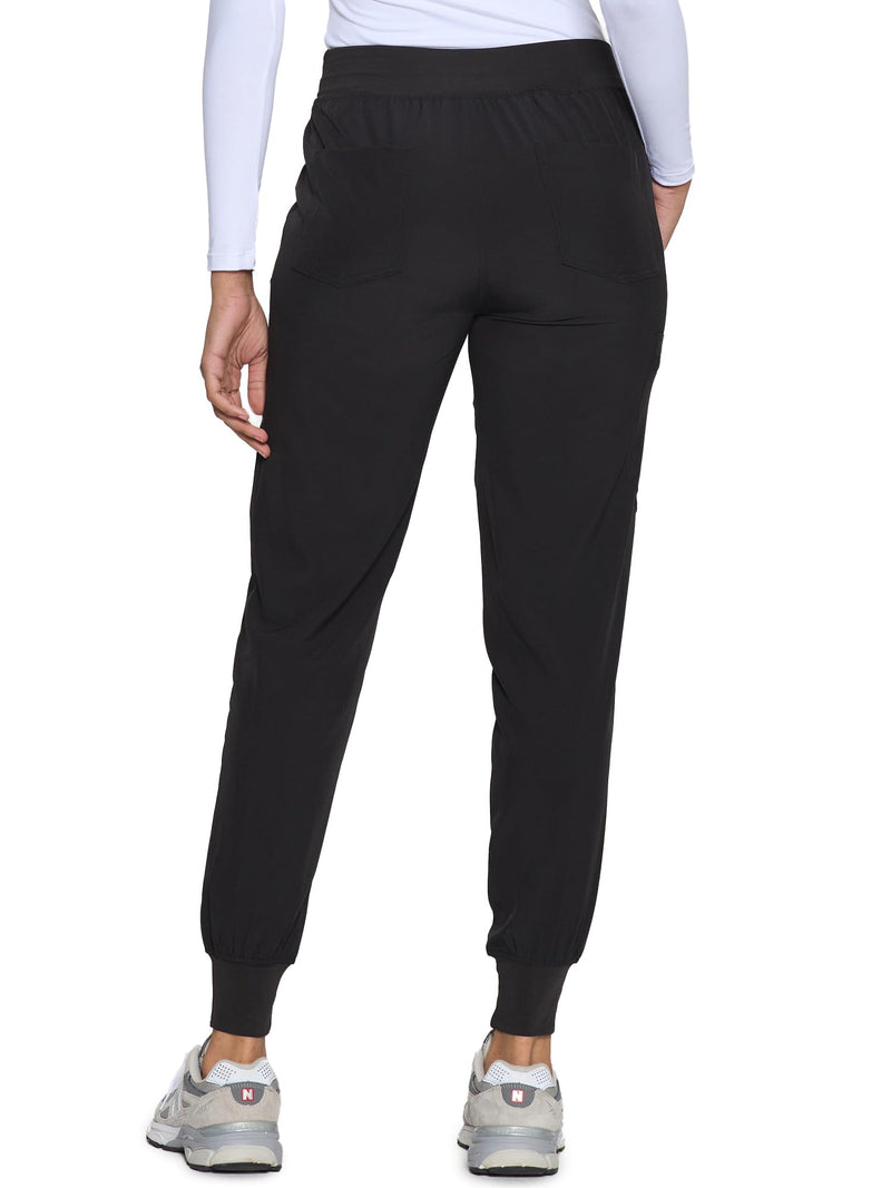 COZYFIT Womens Scrub Pants - Soft Stretch Yoga Style with 5 Pockets, Slim Fit Jogger Scrubs Pants for Women Medium Black