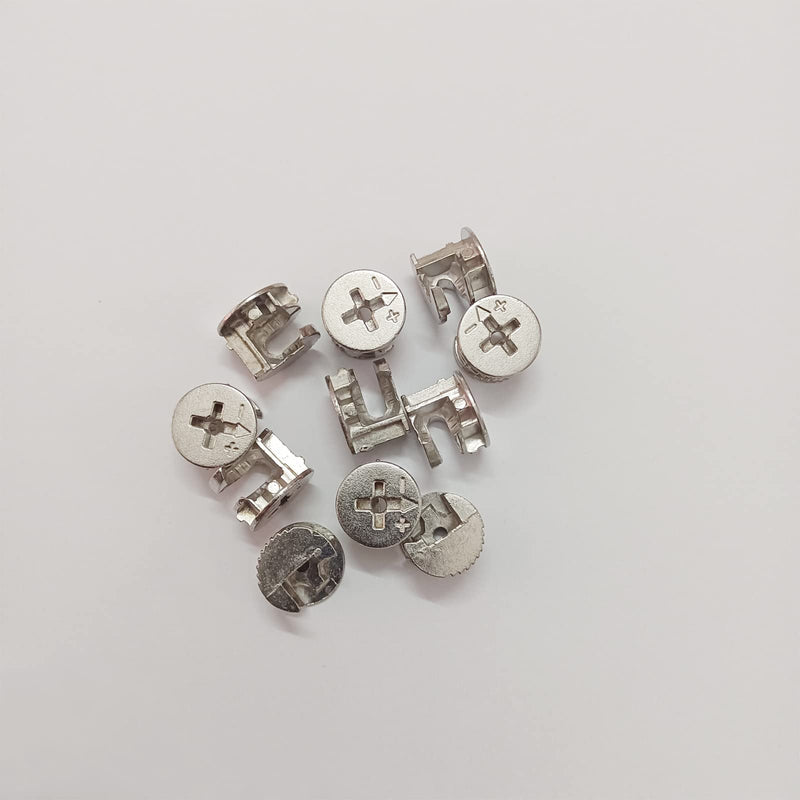 Medsuo 12pcs Furniture Connecter Cam Lock Fittings 15mm x 11mm Cam Lock Nuts for Cabinet Drawer Dresser Wardrobe Furniture Panel Connecting