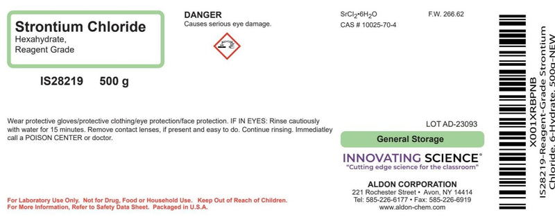ALDON Innovating Science Reagent-Grade Strontium Chloride, 6-Hydrate, 500g - The Curated Chemical Collection