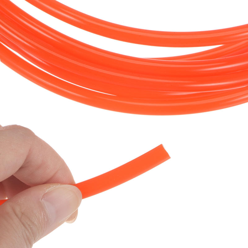 HARFINGTON Polyurethane Round Belts 6mm Dia 32.8ft(10 Meters) Length Smooth Surface PU Urethane Belt for Drive Transmission, Orange 6mmx10 Meters