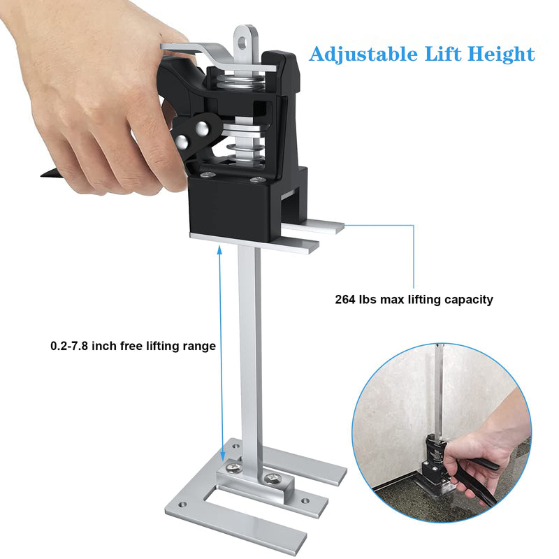 Labor Saving arm Tool-12 inch Portable Height Adjustable Lift Jack,Precision Clamping Hand Device for Drywall,Tile Locator,Furniture,Door Lifter,Cabinet Install(2PCS)