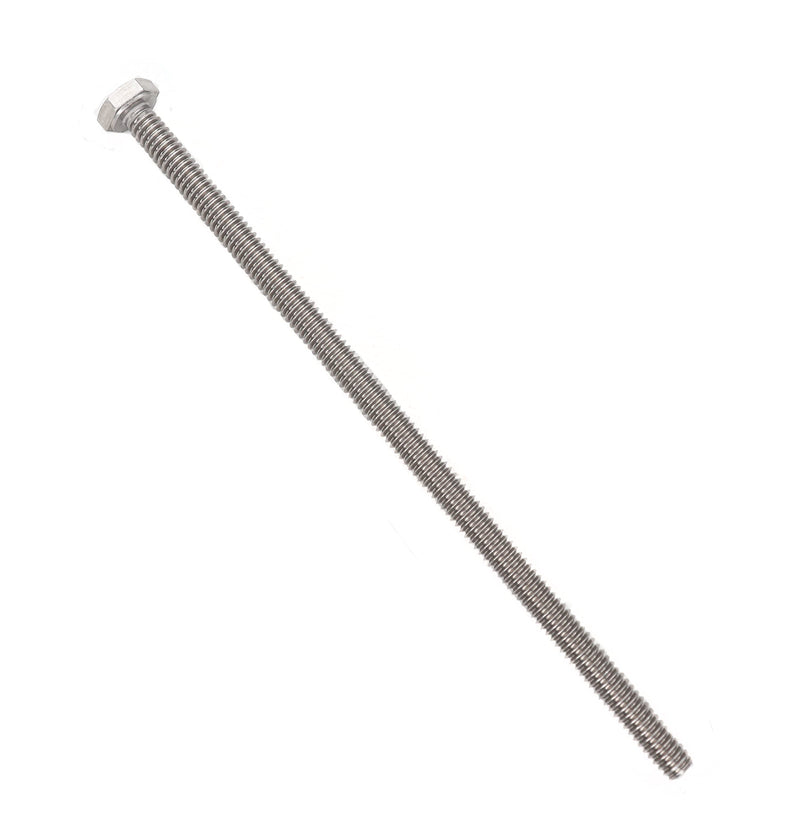 cSeao 10pcs 1/4-20 x 6 Hex Head Bolts Screws, Full Thread, Plain Finish, F593C 18-8 304 Stainless Steel 1/4"-20 x 6" 10pcs