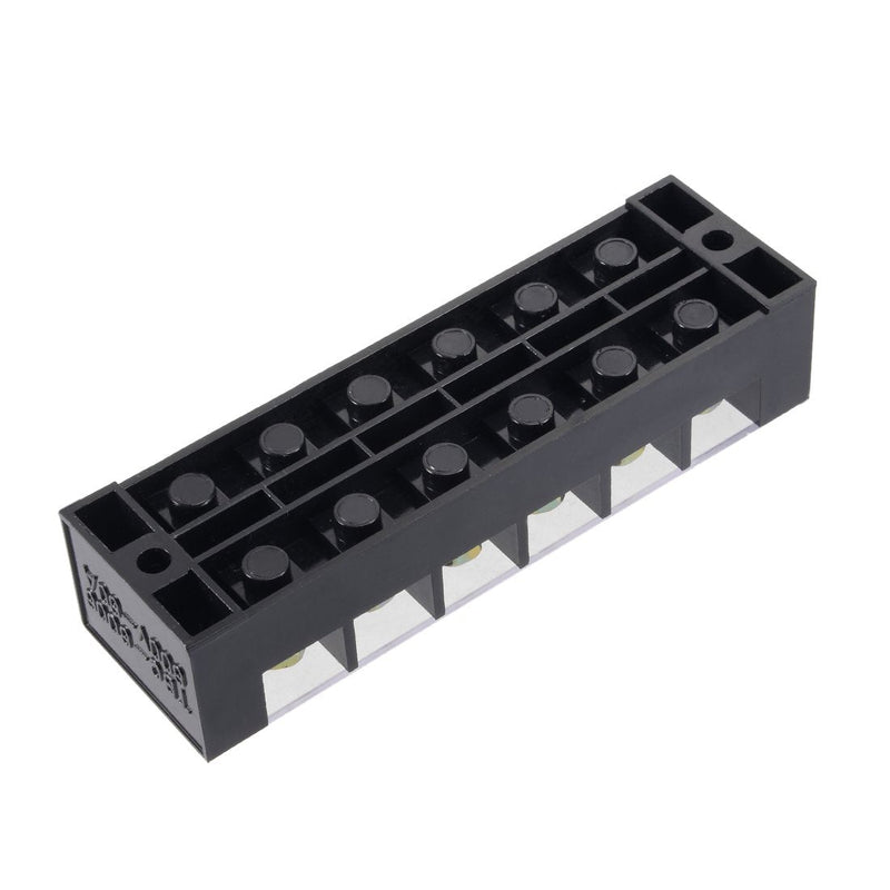 uxcell 6 Positions Dual Rows 600V 60A Wire Barrier Block Terminal Strip TBC-6006