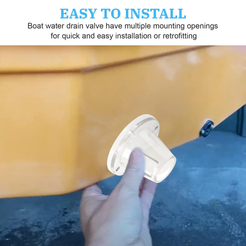 Boat Self-Bailing Ball Scupper Valve - Fits 3/4 Inch to 1-1/2 Inch scuppers for Boats- Boat Scupper Drain Valve Self-Bailing Ball Replaces Old Flapper Scuppers 2