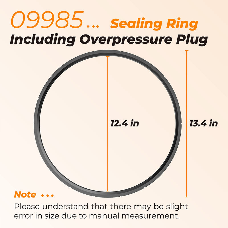 2 Pack 09985 Pressure Canner Sealing Ring & Overpressure Plug Gasket for Presto 01751 01781 01784 01745 01755 01782 Pressure Cooker (16 Quart/18 Quart/23 Quart) 2 Pack one size