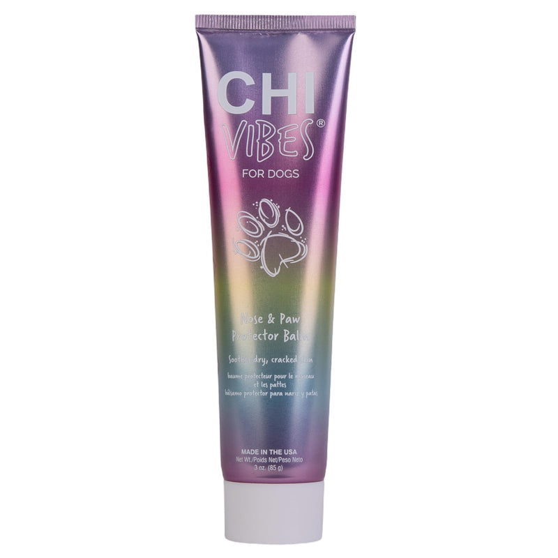 CHI Vibes for Dogs Nose and Paw Protector Balm Vegan Moisturizing Skin Barrier for Dry Cracked Dog Noses and Paw Pads pH Balanced Gluten and Paraben Free Made in the USA 3 OZ Everyday Dog Grooming