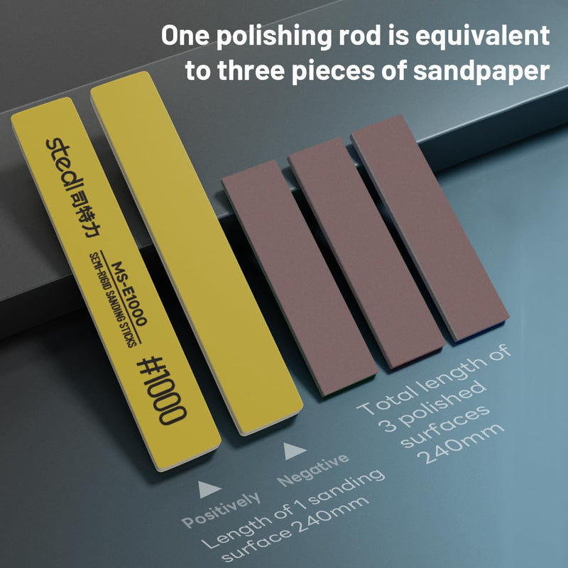 stedi Sanding Sticks, Model Hobby Making Tools, Polishing Sanding Sticks Tools for Gundam Repairing Plastic Model and Miniature Model 6PCS(#400+#600+#800+#1000+#1200+#1500) 6PCS(#400+#600+#800+#1000+#1200+#1500)