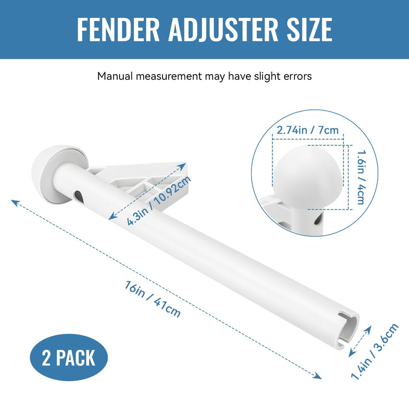 Boat Fender Rod Holder, Boat Bumper Holder, Fender Adjuster Hanger Versatile Docking Tool, Doubles as Boarding Exiting Handle, Boat Fender Accessories (2 Pack)