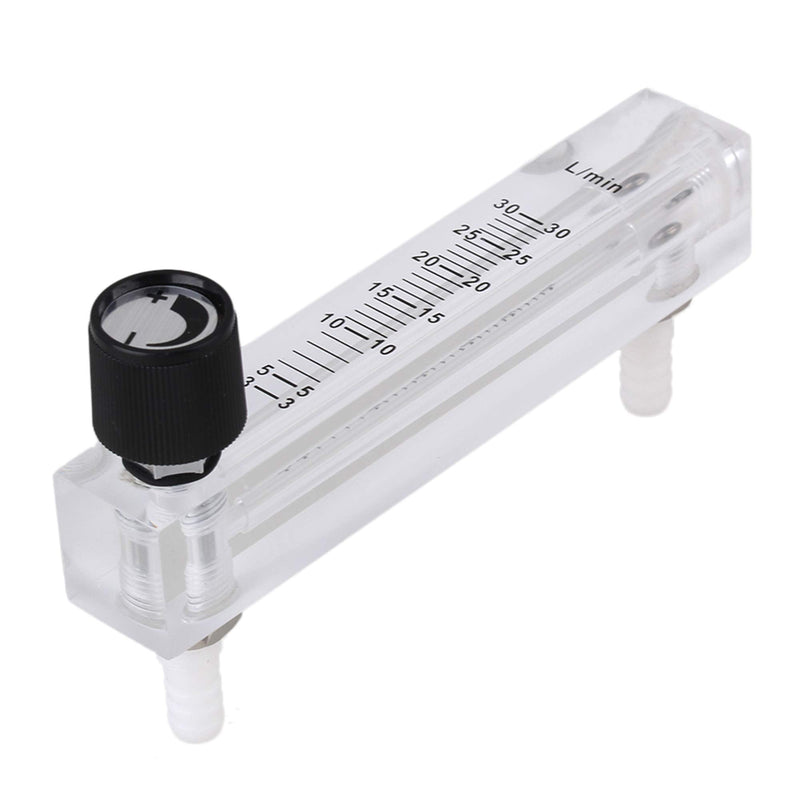 Acrylic &Plastic& Metal Gas LZQ-7 Flowmeter 3-30LPM with Control Valve for Air Flow 120x71.7x20mm