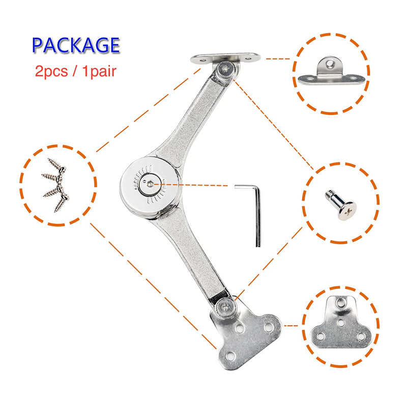 Toy Box Hinges Soft Close Hinges Heavy Duty, for Chest Toy Box,Lid Stay Support 50lb/2pcs (APFFSY)
