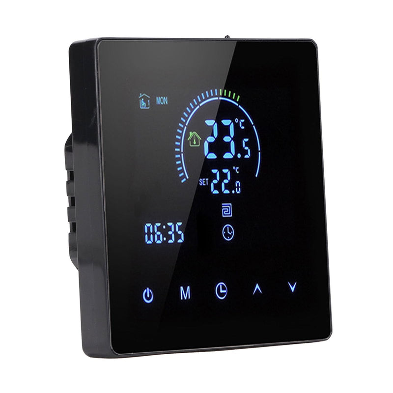 Programmable Smart Thermostat, Touchscreen LCD Display with Accurate Temperature Control for Home Office Shopping Malls AC 90V-240V 4500W Regular Version Black