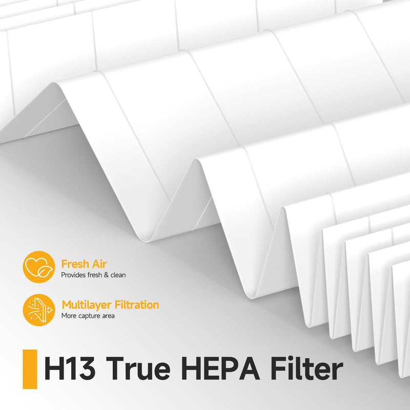 HPA200 HEPA Filter Replacement Compatible with Honeywell HPA200 HRF-ARVP200 Series Air Purifier HPA200, HPA201, HA202, HPA204, HPA250, HPA5200, 4 HEPA R + 8 Activated Carbon Pre-Filters A 4+8 Pack