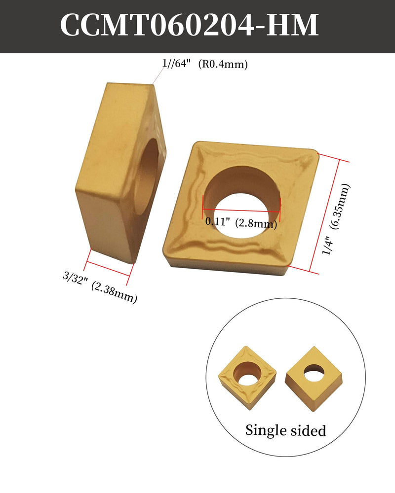 E06K-SCLCR06 Tungsten Steel Tool Holder with Internal Cooling (6mmx125mm) - High Seismic Resistance, CNC Efficiency | Includes 1 Holder + 1 Box CCMT060204-HM Inserts (E06K-SCLCR06 with Inserts) E06K-SCLCR06 with Inserts