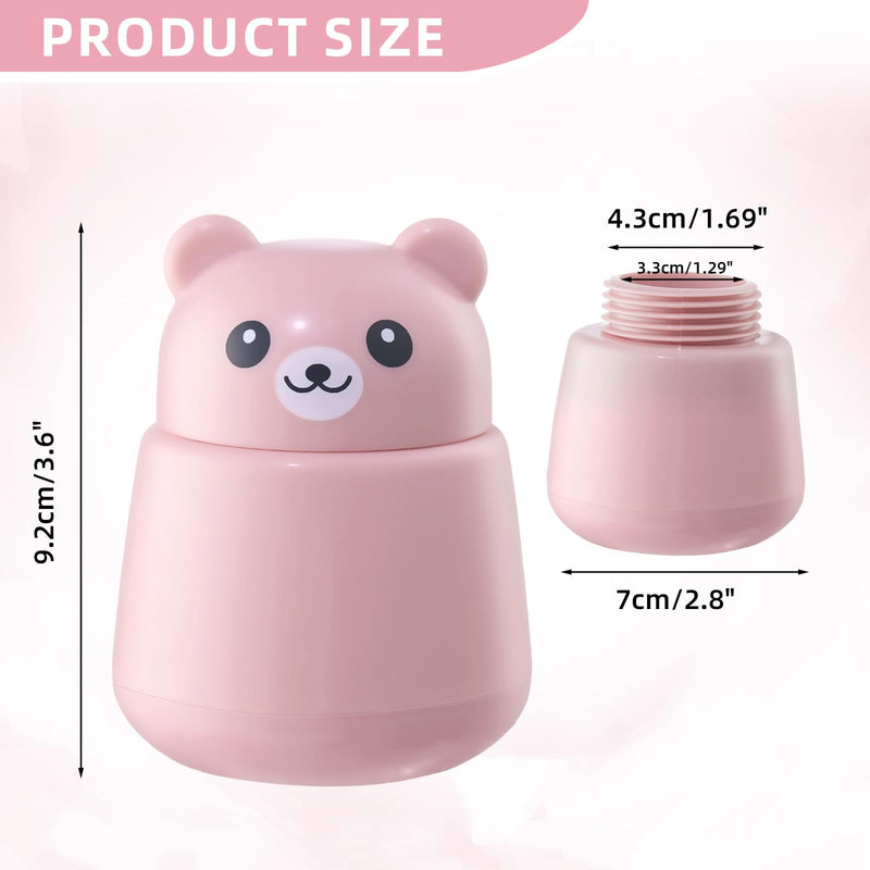 Bear Pill Crusher 2 Pcs Vitamins, Tablets Crusher and Grinder BPA-Free ABS, Easy to Grind & Clean, Leakproof Portable Crusher for Pets, Kids and Elders, Pink+Green