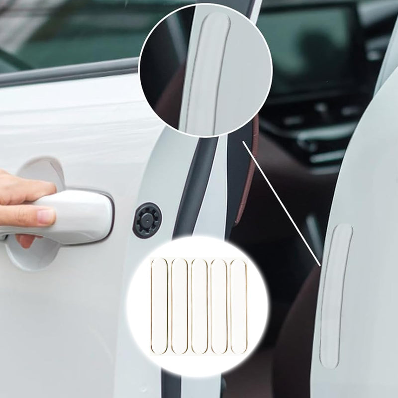 100Pcs Door Slam Stopper Preventer,Self Adhesive Rubber Bumper Strip,Used for soundproofing, buffering, and protecting furniture, suitable for household wall doors, bathroom covers, and table corners.