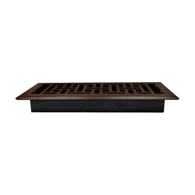 Decor Grates AJH410-RB Oriental Floor Register, 4x10 Inches, Rubbed Bronze Finish