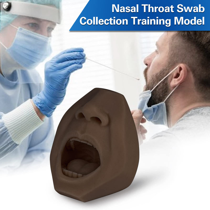SimCoach Nasal Swab, Throat Swab Test Training Model, Swab Collection Simulator, Saliva Oral Swab, Acupuncture, Puncture Practice Model (Black) black
