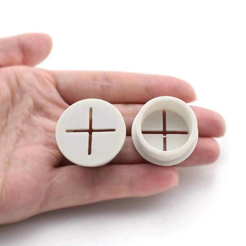 TuTuYa 10PCS Desk Grommet, Desk Grommet 1 Inch (25mm) Desk Cable Grommet Desk Cable Hole Covers with Hole Saw, Ideal Solution for Office and Home Table Cable(White) 1 Inch_25mm White10PCS