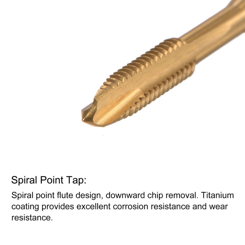 uxcell M4 x 0.7 Spiral Point Thread Tap and 3.3mm Twist Drill Bit Set, Metric Titanium Plated 6542 High Speed Steel Machine Screw Thread Tap Threading Tool
