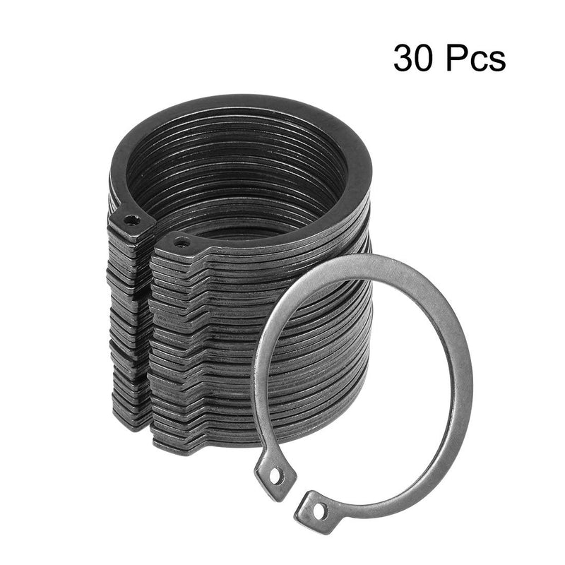 uxcell 45.5mm External Circlips C-Clip Retaining Shaft Snap Rings 50Mn 30pcs