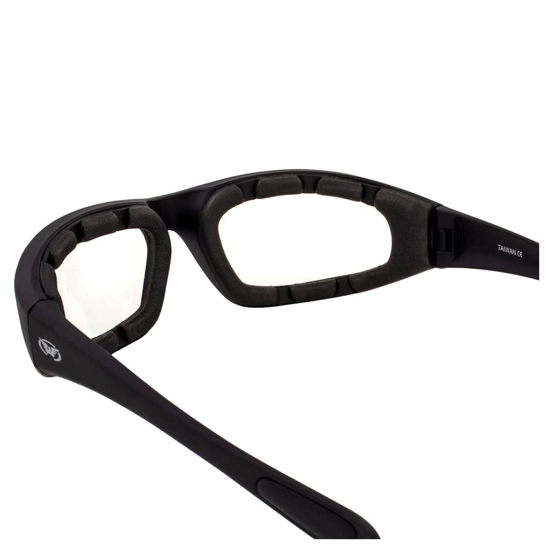 Global Vision Eyewear Men's Kickback 24 Sunglasses with Photochromic Color Changing Lenses Clear + Smoke