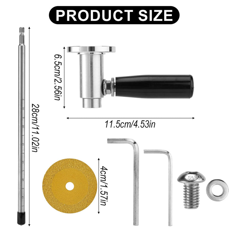 Inside Pipe Cutter, Stainless Steel Plumbing Internal Plastic Hose Cutting Tool with Grit Cutting Wheel & Handle 7" Adjustable Cut Depth Fit for 1.5-8" PVC Pipes