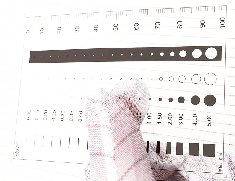Flaw SEC Size Estimation Chart Dirt Test Gauge for Dot and Line Defects Measuring (1) 1