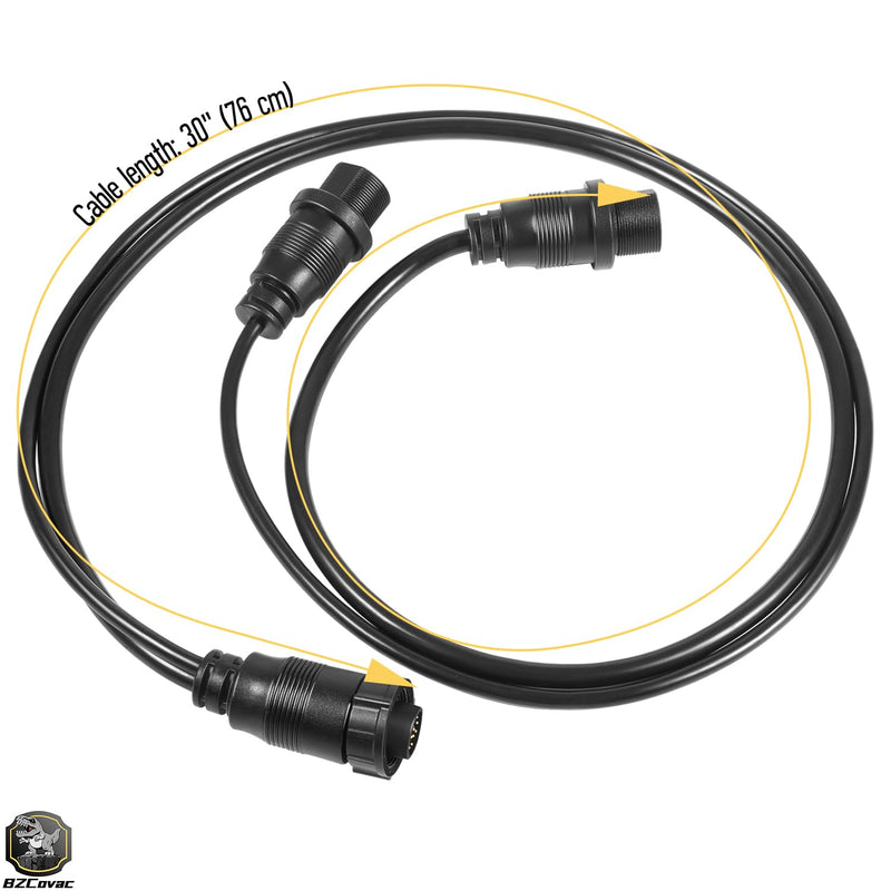 720111-1 14 M ID SIDB Y Splitter Cable for Humminbird - Compatible with SOLIX & APEX Fish Finders, Side Imaging & 2D Sonar Connection