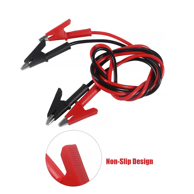 8pcs Multimeter Alligator Clips to Alligator Clips Test Lead 4mm Stackable Plug Silicone Alligator Clip Test Probe Lead Wire Cable 1M (4pcs Black and 4pcs Red) 8pcs Alligator Clips to Alligator Clips