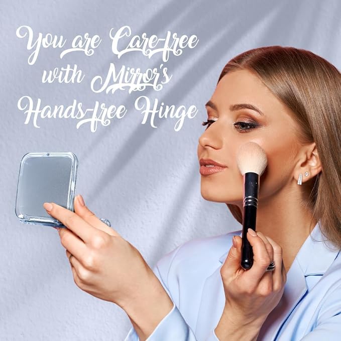 Mirrorvana Small Compact 15x Magnifier for Travel - Handheld Foldable & Ultralight - Mini Pocket Size Wallet Magnifier - Square 3.3" x 3.3" - NewNest Australia