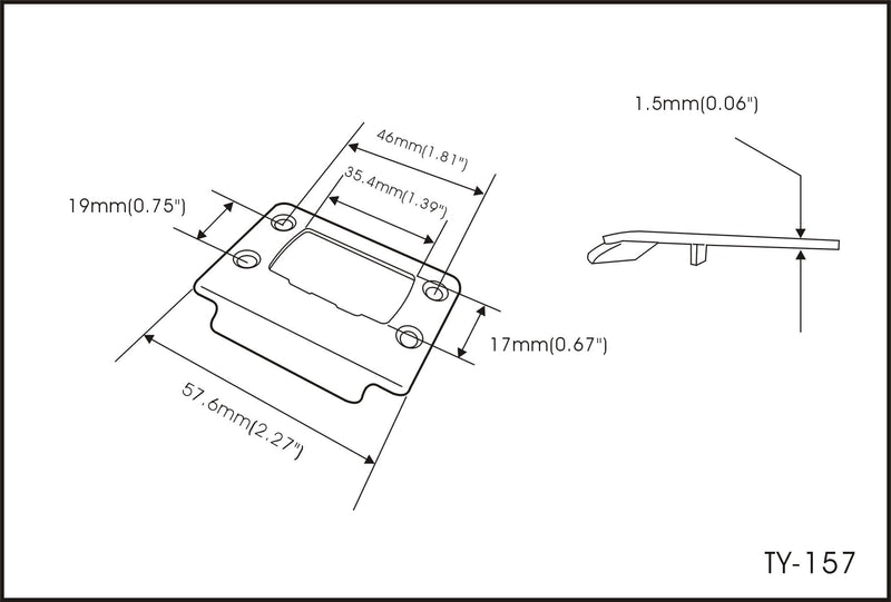 QCAA Solid Brass Universal Type Restorer Lock Strike Plate, 2-1/4" x 1-3/4", Satin Nickel, 10 Pack, MIT