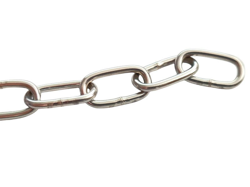 304 Stainless Steel Chain - Length 9.8Ft (3m) Thickness0.08“ (2mm) Metal Small Duty Chain Compatible with for Home Outdoor Camping Hanging Pet Chain